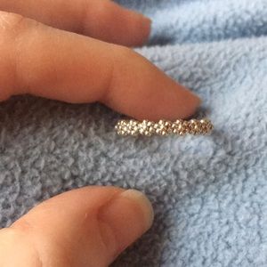 Pandora beaded sterling silver ring